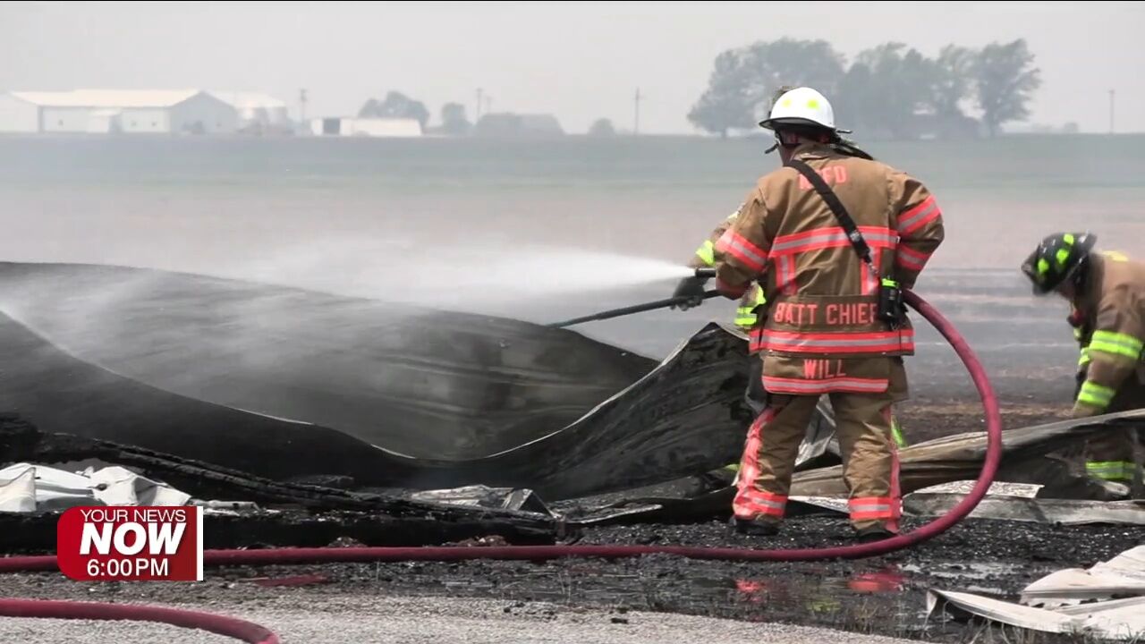 UPDATE: Barn fire claims livestock in rural Allen County Tuesday afternoon